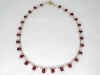 Faceted Ruby Briolette Gold Filled Necklace